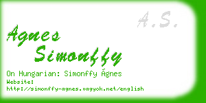 agnes simonffy business card